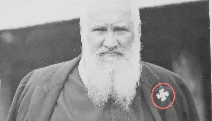 Andriy Sheptytsky with a swastika. Photo: Ukrainska Pravda