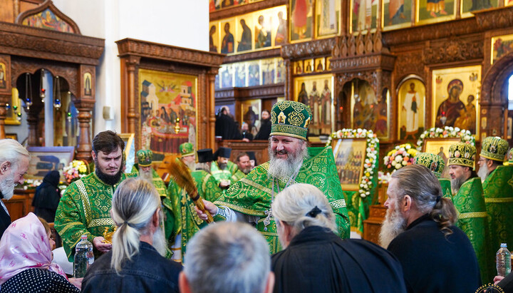Богослужение в Святогорской лавре, посвященное памяти 17 преподобных, подвизавшихся в Святых Горах. Фото: пресс-службы обители