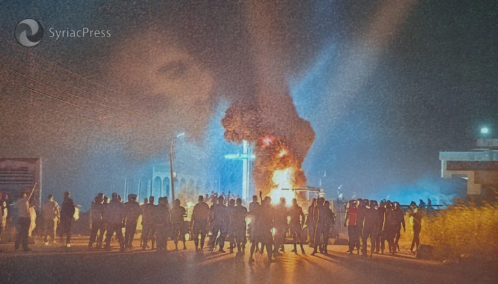 Протесты после смертоносного нападения в Долине христиан Сирии. Фото: syriacpress