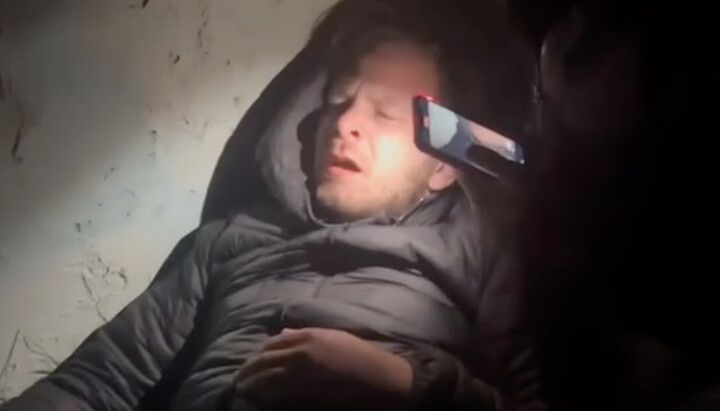 Диакон УПЦ, пострадавший от захватчиков собора во Владимире. Фото: скриншот orthodox_faith