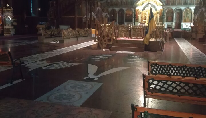 The Mykhailivsky Cathedral in Cherkasy a year after the seizure. Photo: 