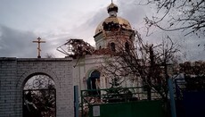 В Приморском обстрелом разрушен храм Успенского женского монастыря УПЦ