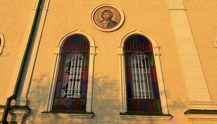 The windows of the Holy Trinity Church shattered by the blast wave. Photo: Facebook of Archbishop Iona