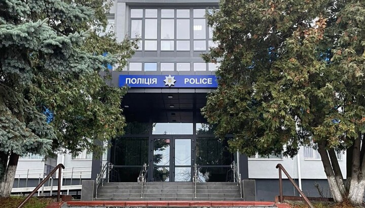 A police building in Vyshhorod. Photo: Fr. Dionisiy's Facebook
