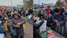 В Киеве УПЦ провела благотворительную трапезу для нуждающихся