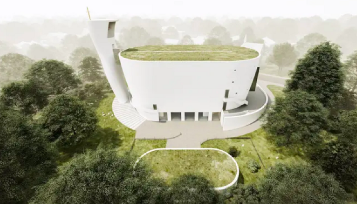 Proiectul bisericii catolice din Neratovice. Foto: Kostel Neratovice.