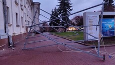 Chernihiv Jews equate vandalism against menorah to arson of TRC