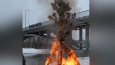 На новостильное Богоявление в Киеве торжественно сожгли дидух