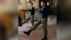 В УГКЦ показали детский военнизированный конвой перед плащаницей