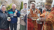 Волонтеры УПЦ передали 550 куличей нуждающимся жителям прифронтовых районов