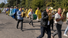 On Independence Day, the OCU held a religious procession with a brass band