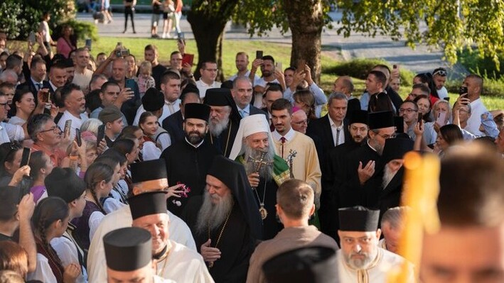 Патріарха Порфирія урочисто вітали в Любляні. Фото: Сербська Православна Церква