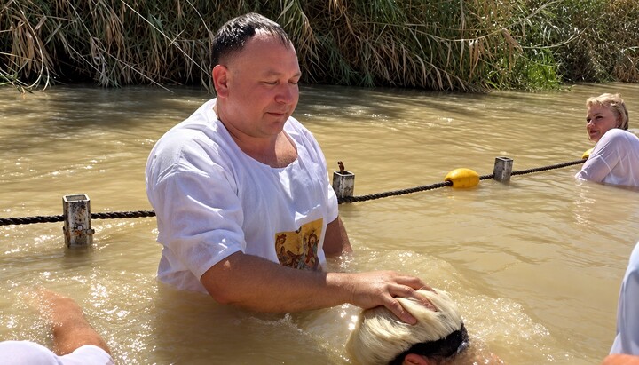 Filiuk at the Jordan River. Photo: Filiuk’s social media