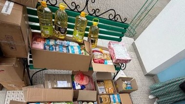 Продукти для Святогірської лаври. Фото: парафії Різдва Богородиці в Хмельницькому