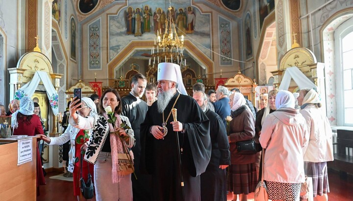 Думенко в рейдерски захваченном храме УПЦ в Боярке. Фото: ПЦУ