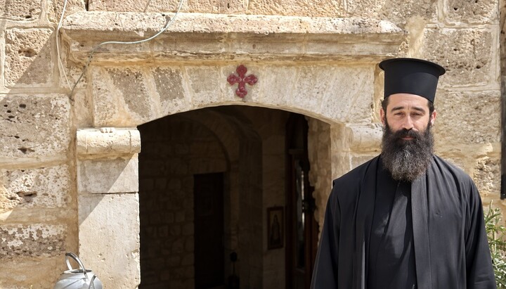 Ο ιερομόναχος Δοσίθεος. Φωτογραφία: Πατριαρχείο Ιεροσολύμων
