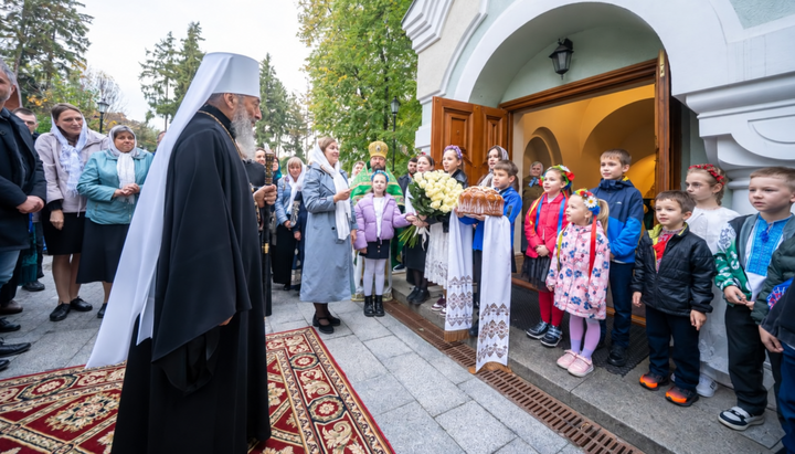 Митрополит Онуфрій у столичному храмі Сергія Радонезького. Фото: УПЦ