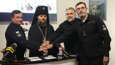 Στο μουσειακό αρχείο-καταφύγιο της Λαύρας έγινε η σφράγιση (ακύρωση) γραμματοσήμου με τον προστάτη της ουκρανικής υπηρεσίας πληροφοριών