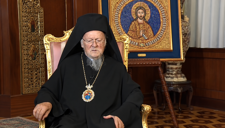 Патриарх Варфоломей. Фото: скриншот YouTube-канала БНТ
