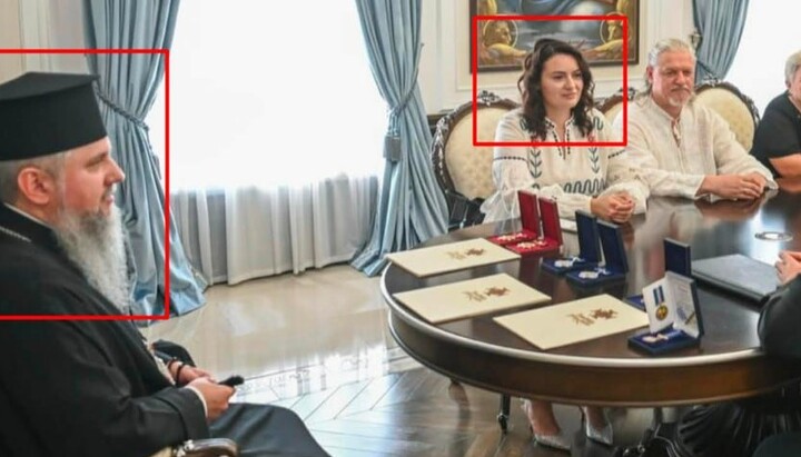 Μαρίνα Κοβάλ και Ντουμένκο. Φωτογραφία: Telegram-κανάλι «Перший Козацький»