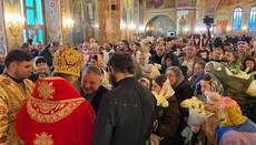 В Банченах верующие поздравили митрополита Лонгина с тезоименитством