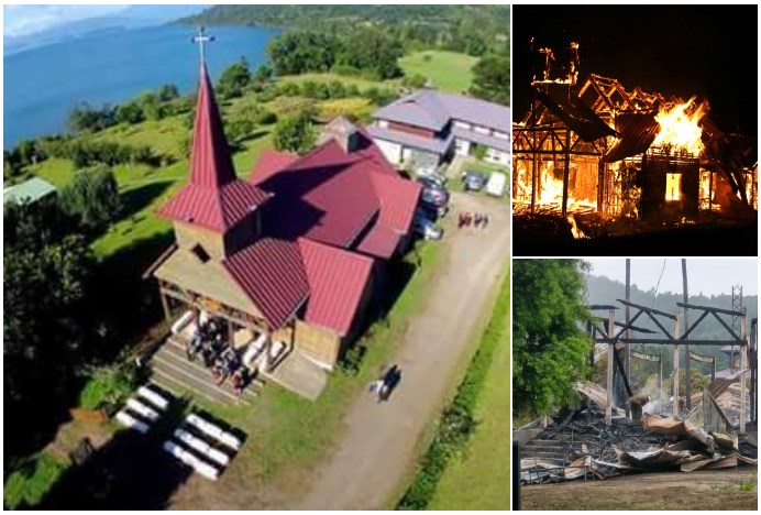 В Чилі невідомі спалили ще один костел після приїзду папи римського фото 1