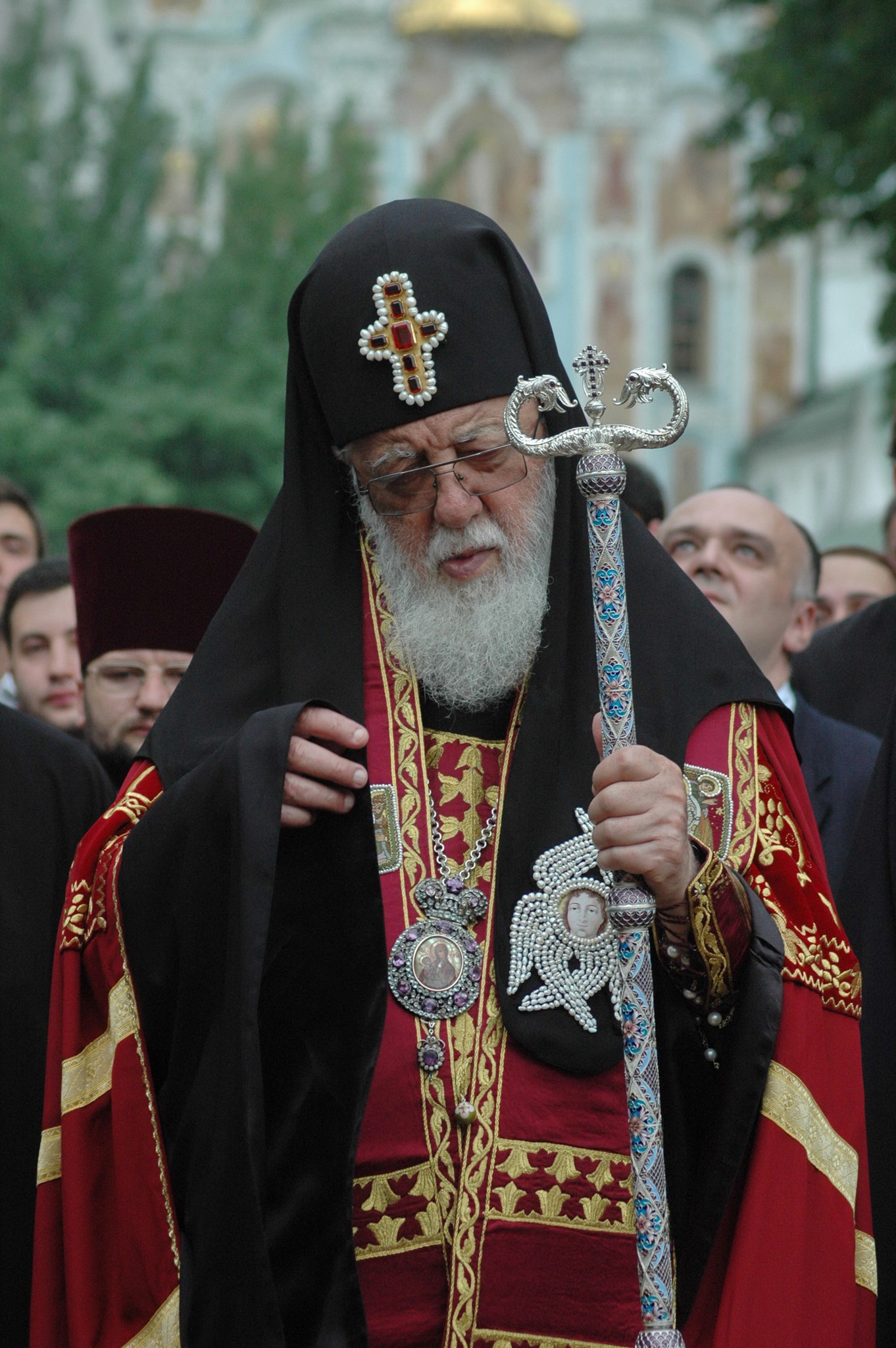 Патриарх Илия в Киево-Печерской лавре.