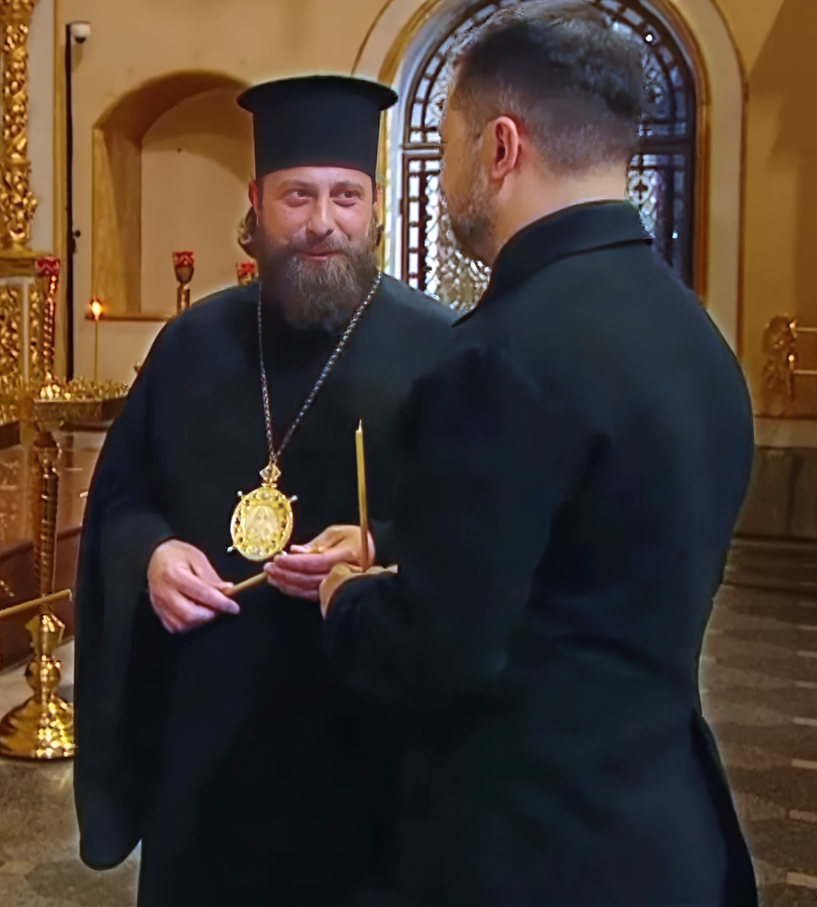 Лотыш с Зеленским в Лавре.